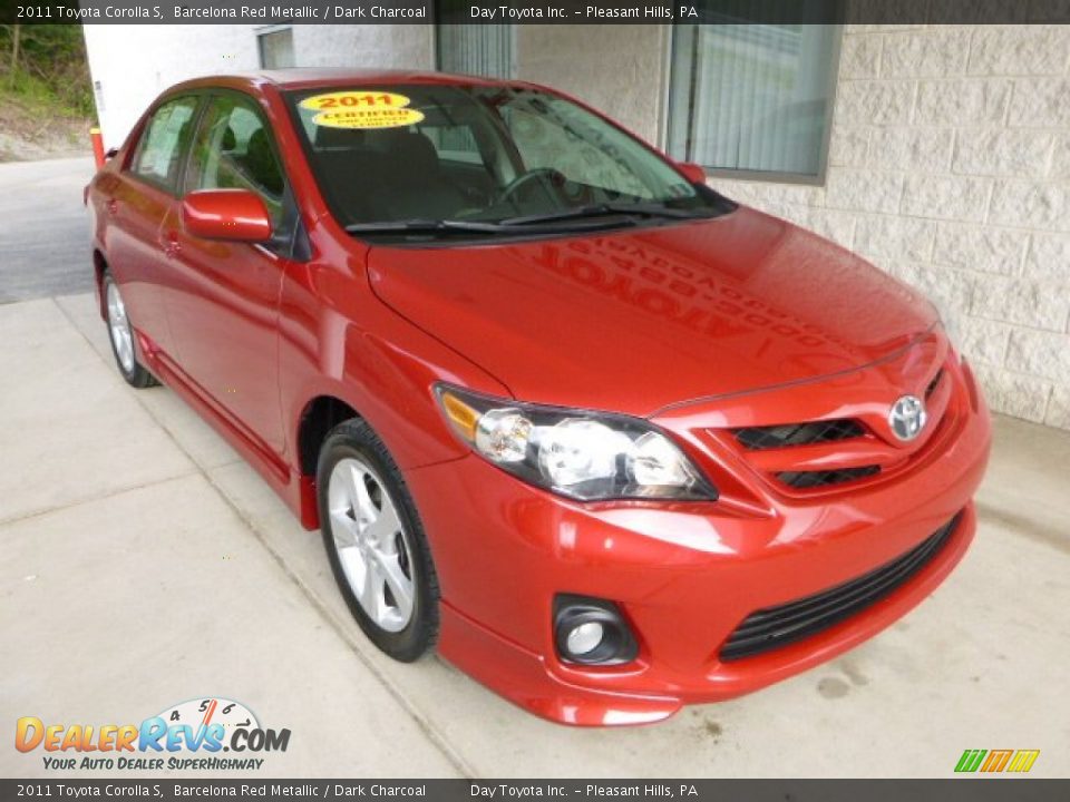 2011 Toyota Corolla S Barcelona Red Metallic / Dark Charcoal Photo #7