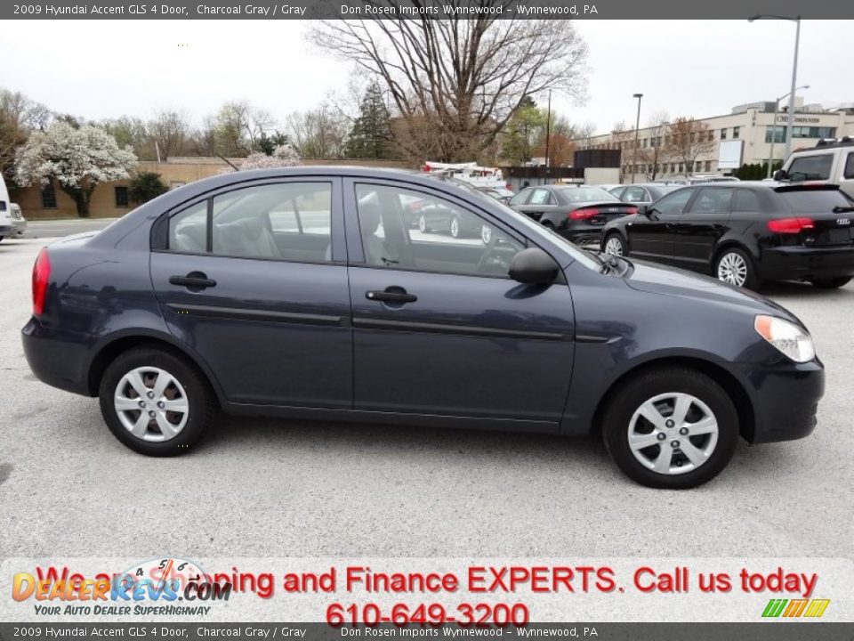 2009 Hyundai Accent GLS 4 Door Charcoal Gray / Gray Photo #7