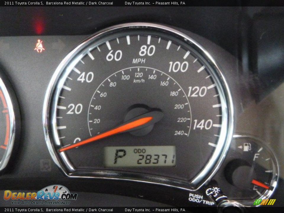 2011 Toyota Corolla S Barcelona Red Metallic / Dark Charcoal Photo #19