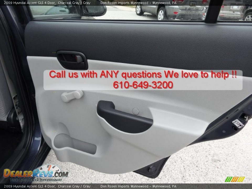 2009 Hyundai Accent GLS 4 Door Charcoal Gray / Gray Photo #22