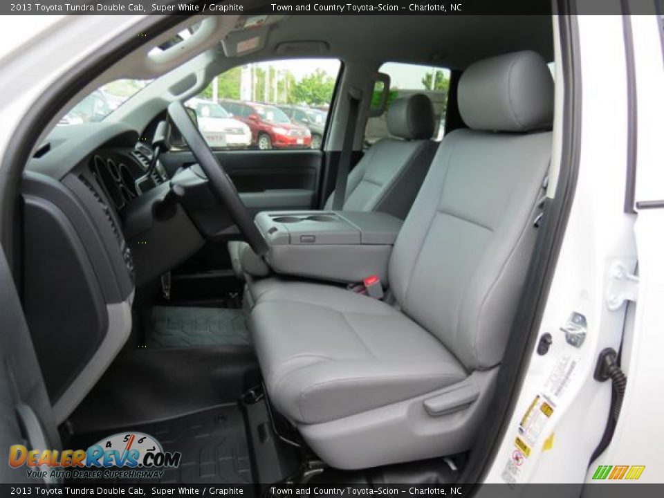 2013 Toyota Tundra Double Cab Super White / Graphite Photo #8