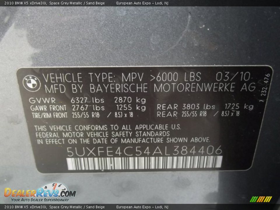 2010 BMW X5 xDrive30i Space Grey Metallic / Sand Beige Photo #30