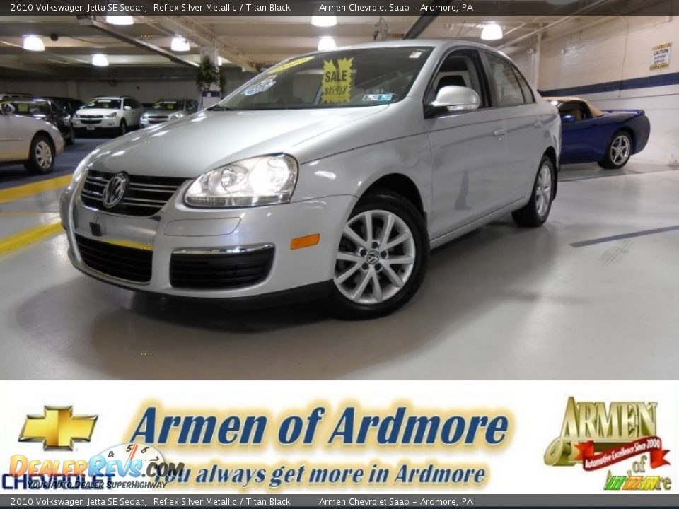 2010 Volkswagen Jetta SE Sedan Reflex Silver Metallic / Titan Black Photo #1