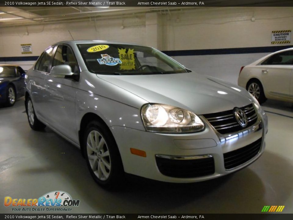2010 Volkswagen Jetta SE Sedan Reflex Silver Metallic / Titan Black Photo #3