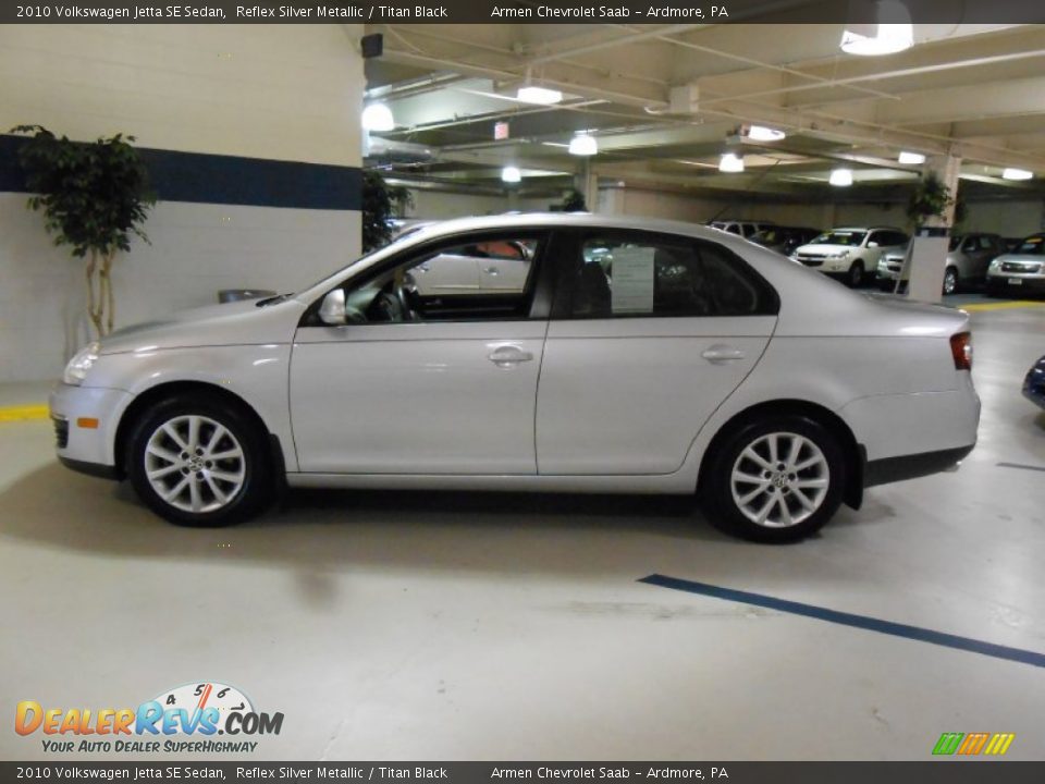 2010 Volkswagen Jetta SE Sedan Reflex Silver Metallic / Titan Black Photo #8