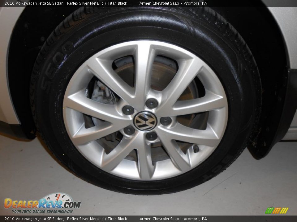 2010 Volkswagen Jetta SE Sedan Reflex Silver Metallic / Titan Black Photo #21