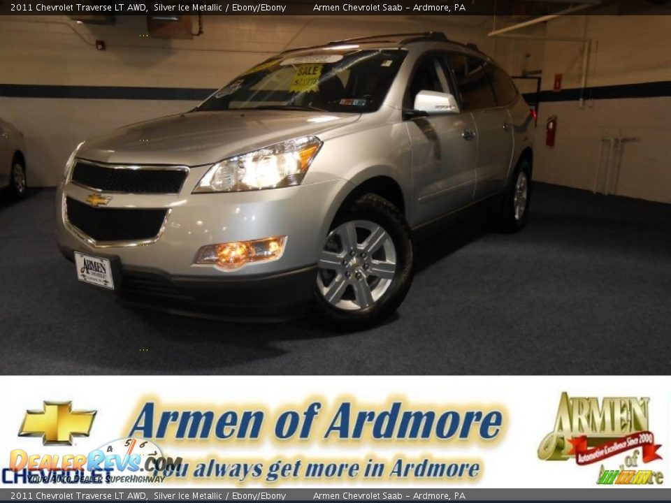 2011 Chevrolet Traverse LT AWD Silver Ice Metallic / Ebony/Ebony Photo #1