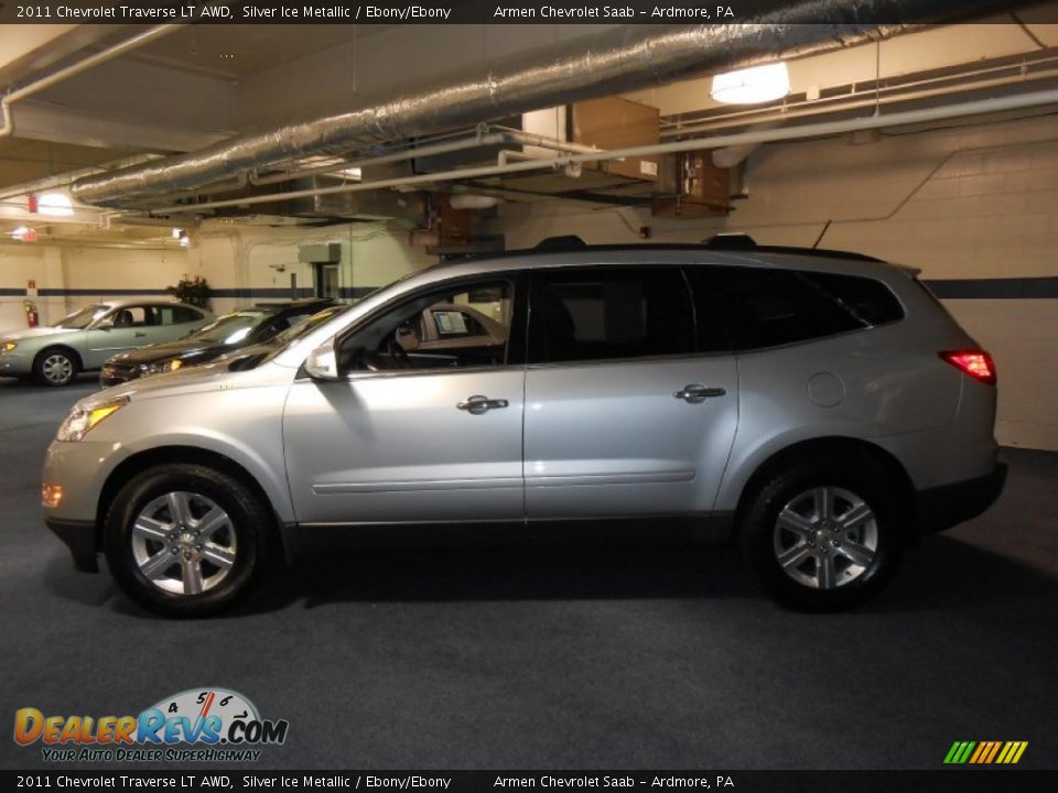 2011 Chevrolet Traverse LT AWD Silver Ice Metallic / Ebony/Ebony Photo #8