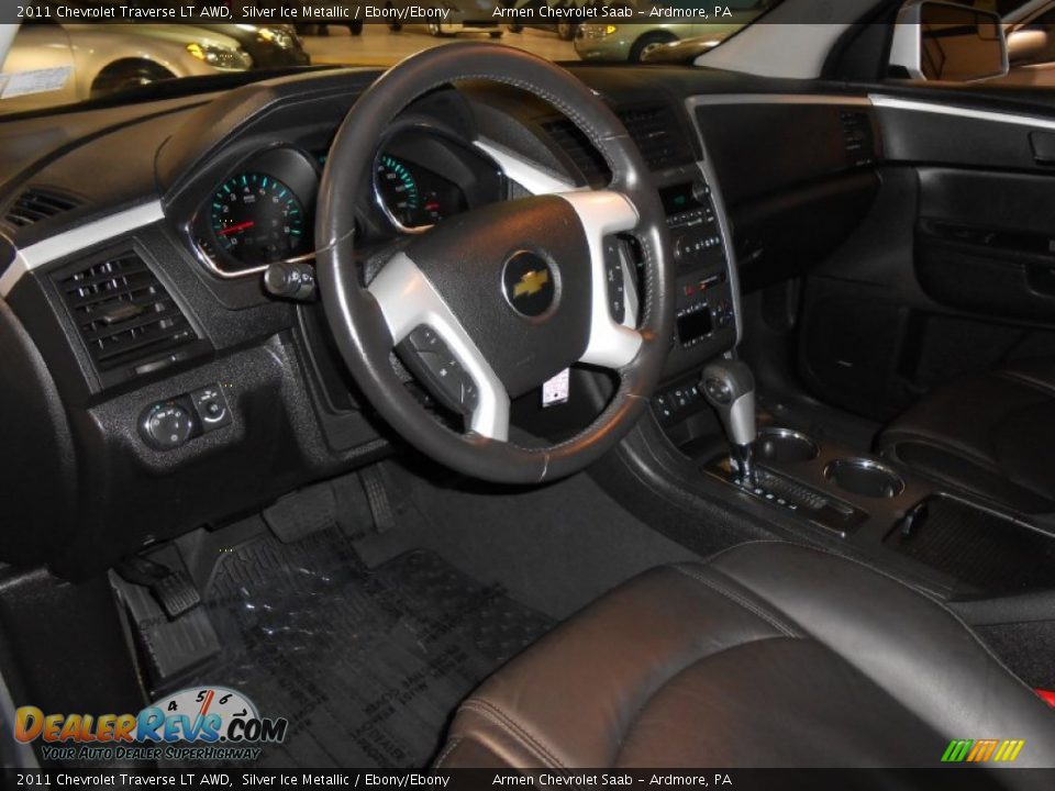 2011 Chevrolet Traverse LT AWD Silver Ice Metallic / Ebony/Ebony Photo #9