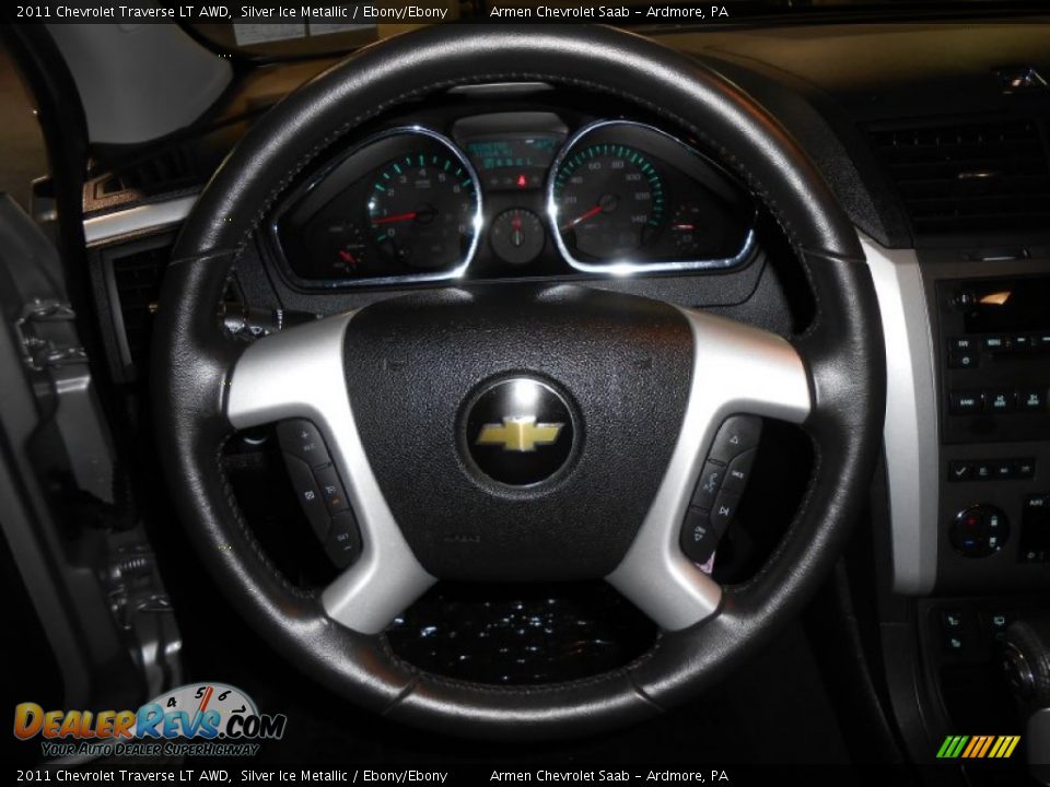 2011 Chevrolet Traverse LT AWD Silver Ice Metallic / Ebony/Ebony Photo #24