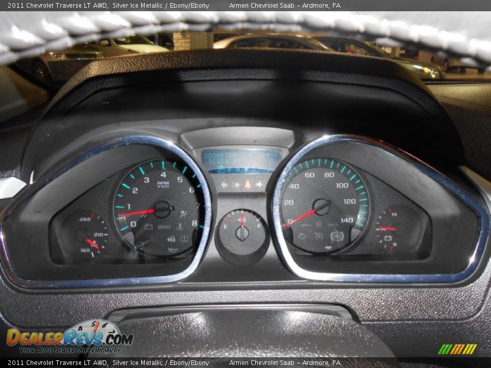 2011 Chevrolet Traverse LT AWD Silver Ice Metallic / Ebony/Ebony Photo #25
