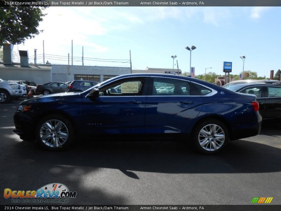 2014 Chevrolet Impala LS Blue Topaz Metallic / Jet Black/Dark Titanium Photo #4