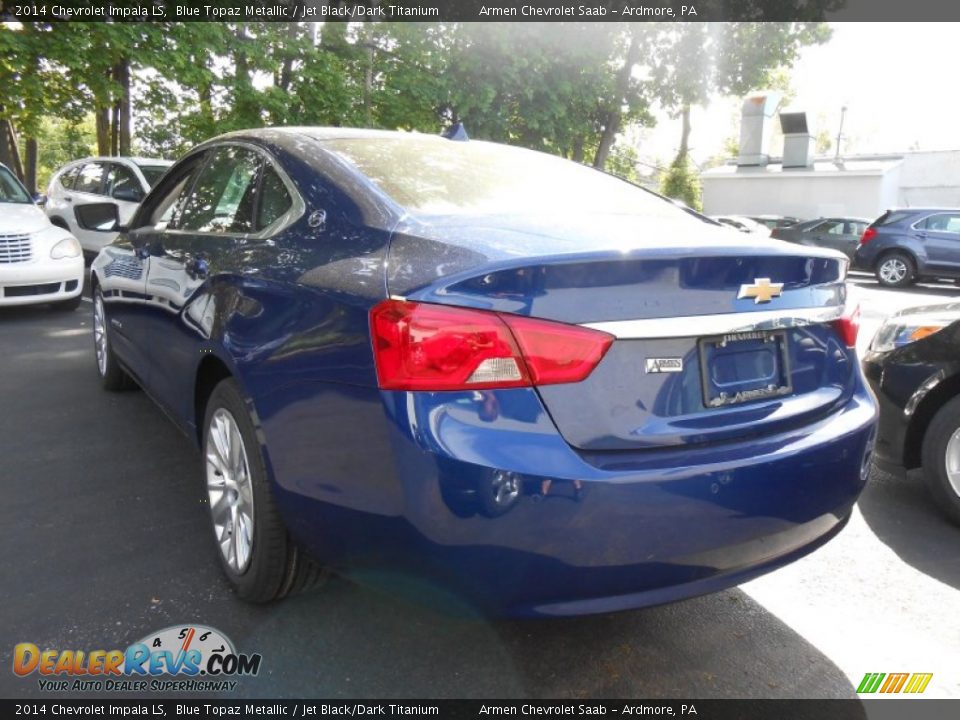 2014 Chevrolet Impala LS Blue Topaz Metallic / Jet Black/Dark Titanium Photo #5