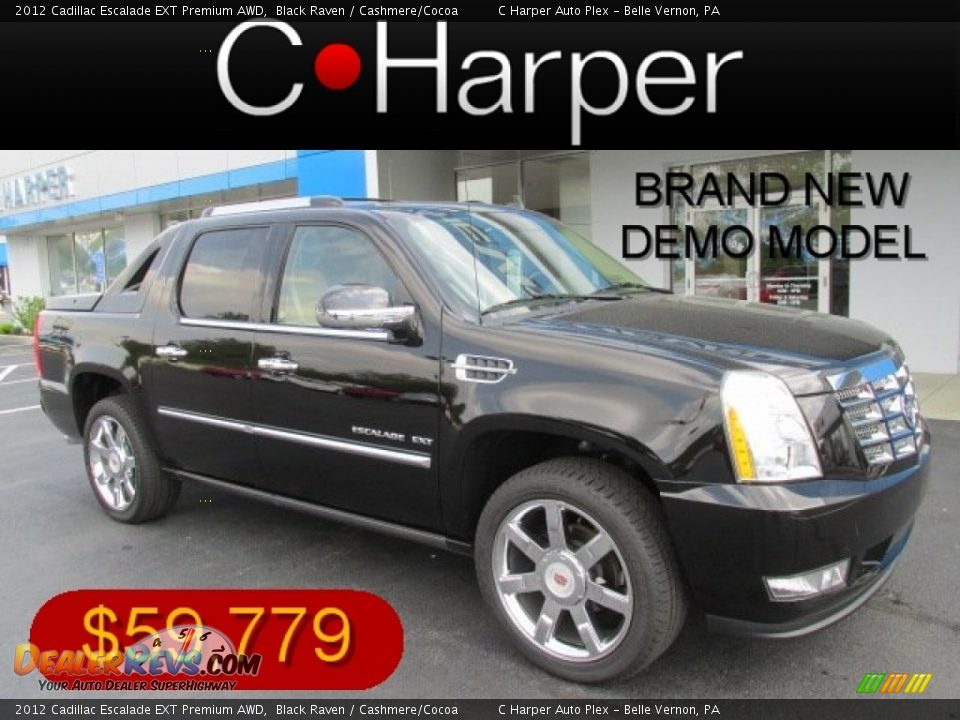 2012 Cadillac Escalade EXT Premium AWD Black Raven / Cashmere/Cocoa Photo #1