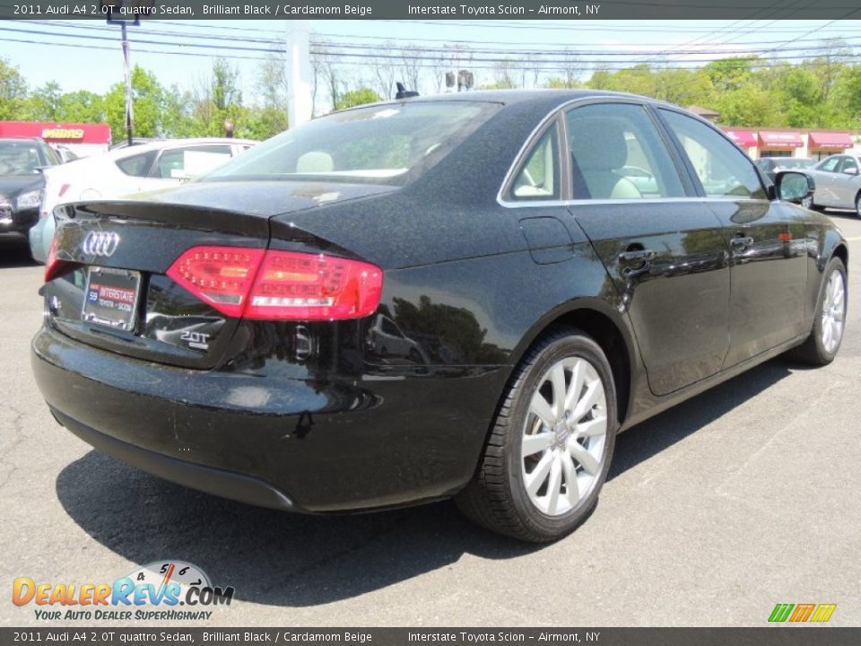 2011 Audi A4 2.0T quattro Sedan Brilliant Black / Cardamom Beige Photo #4