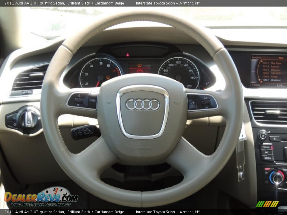 2011 Audi A4 2.0T quattro Sedan Brilliant Black / Cardamom Beige Photo #13