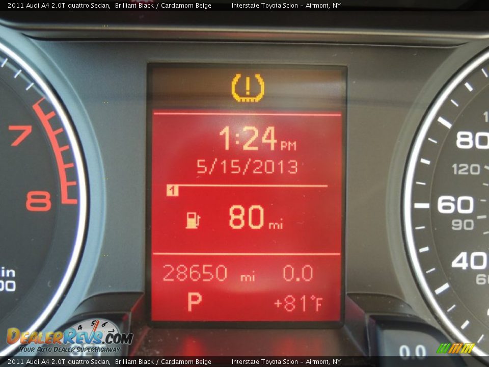 2011 Audi A4 2.0T quattro Sedan Brilliant Black / Cardamom Beige Photo #14