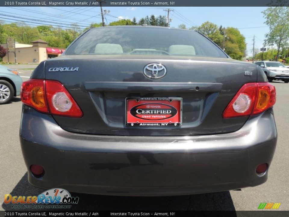 2010 Toyota Corolla LE Magnetic Gray Metallic / Ash Photo #5