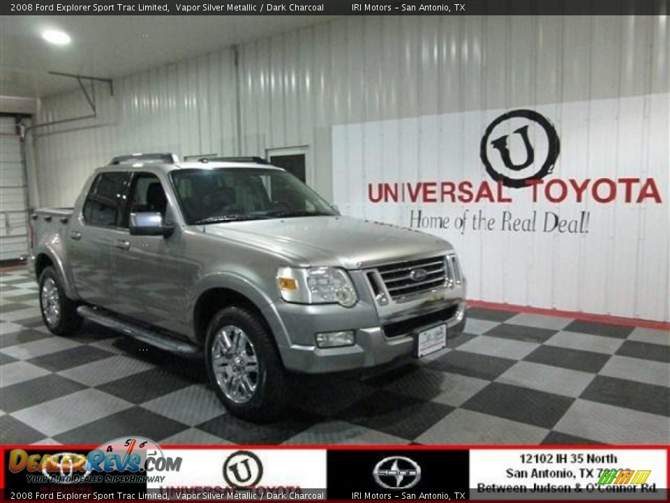 2008 Ford Explorer Sport Trac Limited Vapor Silver Metallic / Dark Charcoal Photo #1