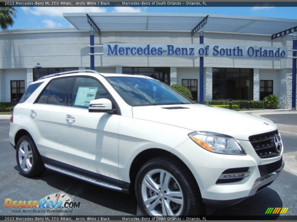 2013 Mercedes-Benz ML 350 4Matic Arctic White / Black Photo #1