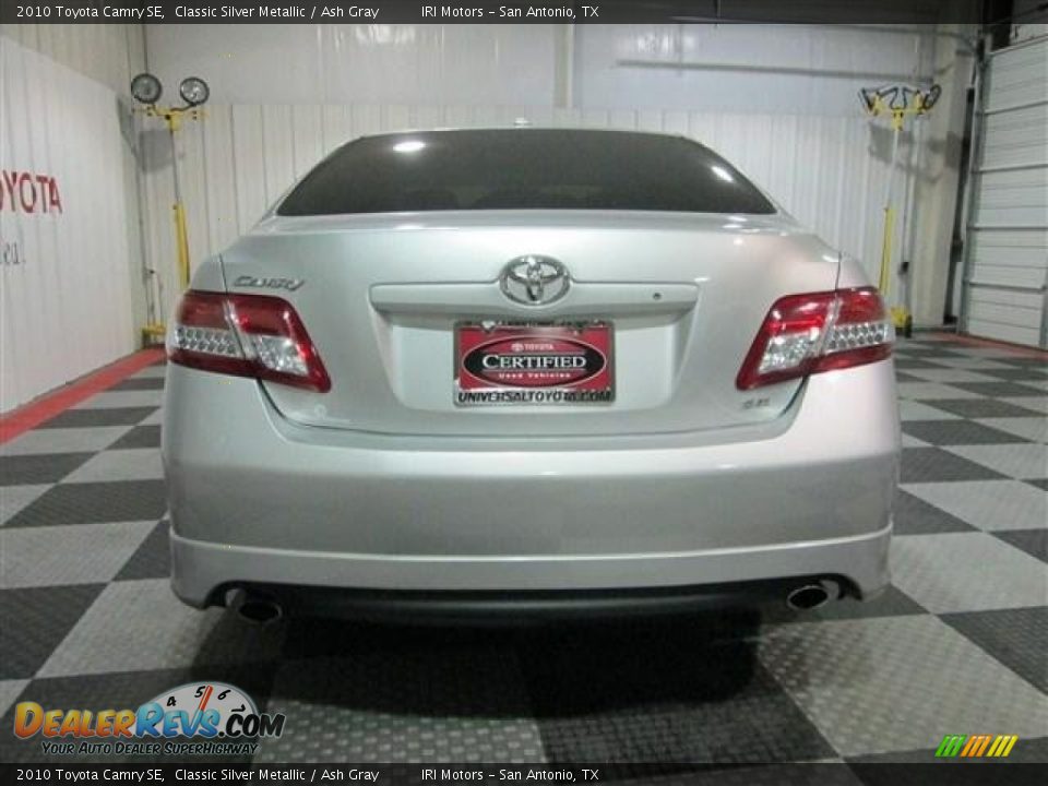2010 Toyota Camry SE Classic Silver Metallic / Ash Gray Photo #6