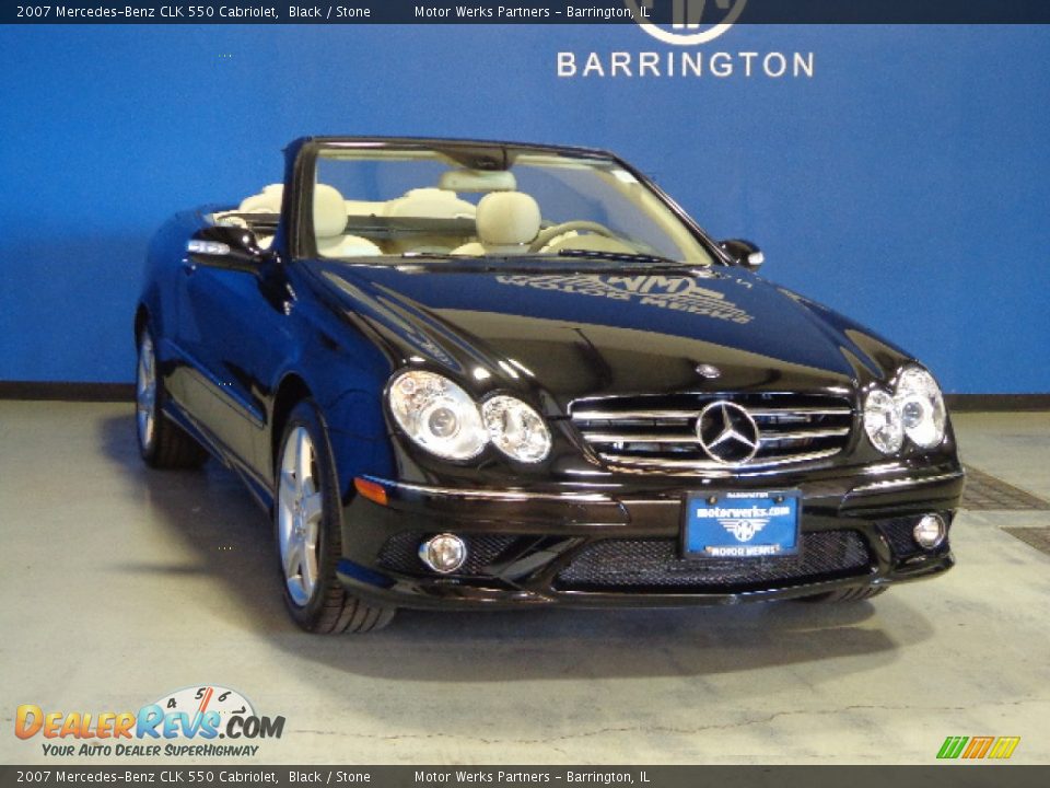 2007 Mercedes-Benz CLK 550 Cabriolet Black / Stone Photo #1