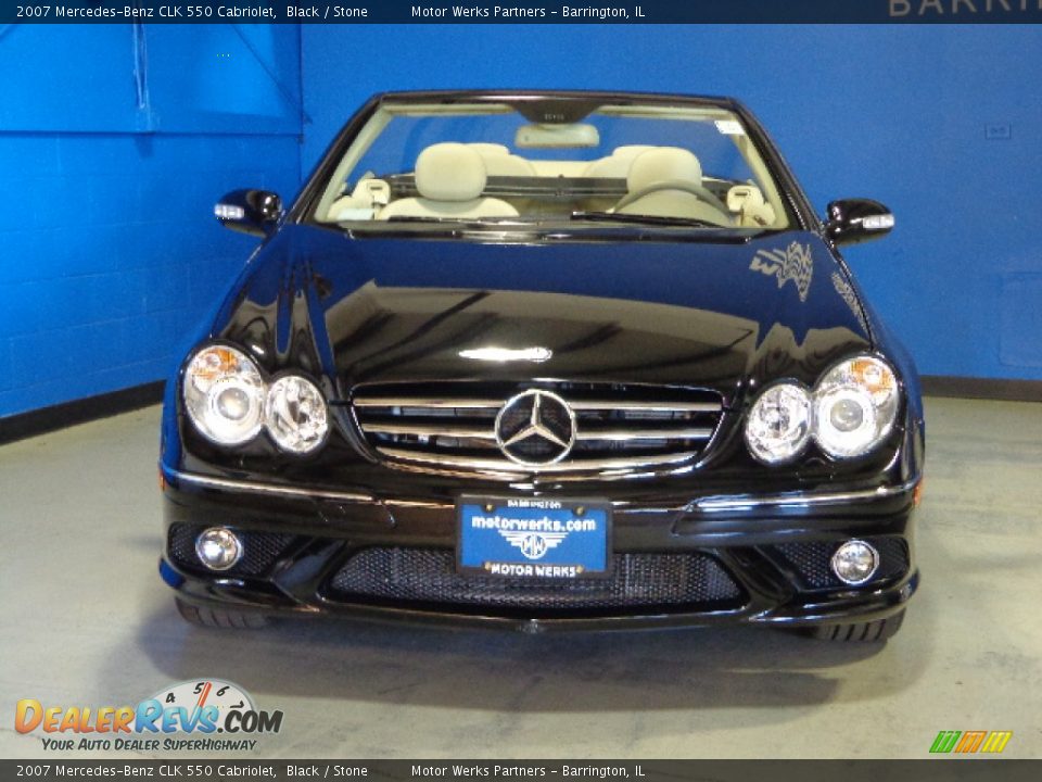 2007 Mercedes-Benz CLK 550 Cabriolet Black / Stone Photo #2