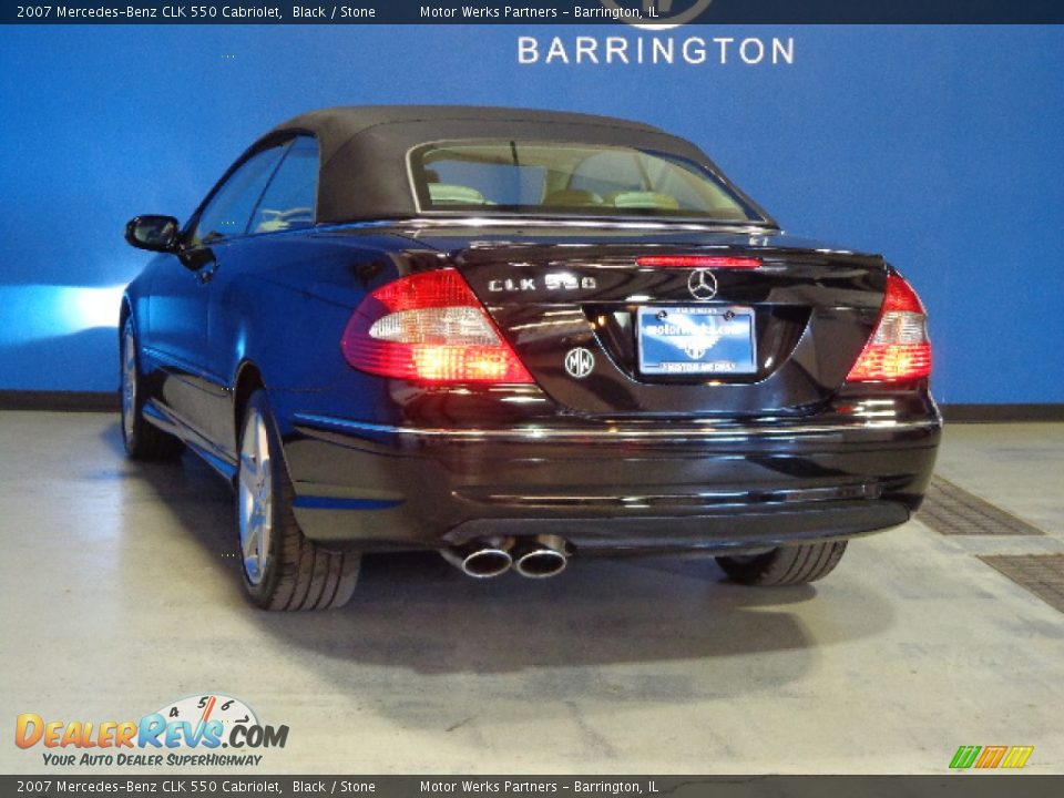 2007 Mercedes-Benz CLK 550 Cabriolet Black / Stone Photo #4