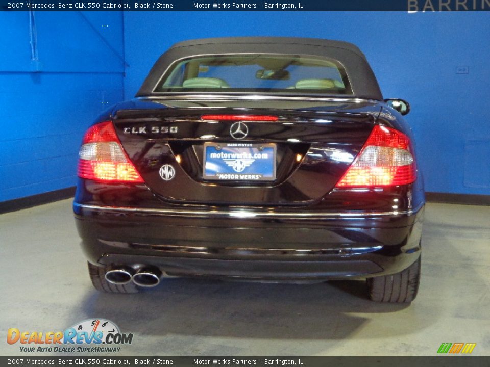 2007 Mercedes-Benz CLK 550 Cabriolet Black / Stone Photo #5
