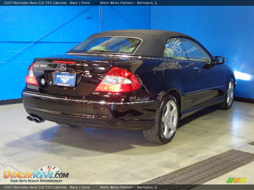 2007 Mercedes-Benz CLK 550 Cabriolet Black / Stone Photo #6