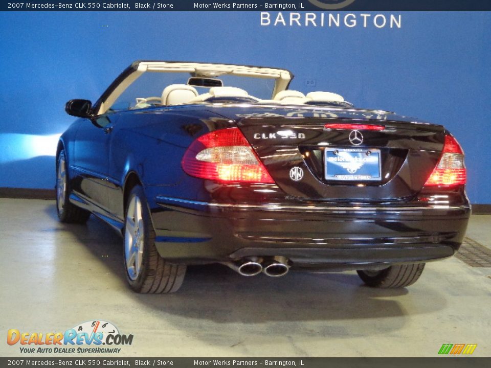 2007 Mercedes-Benz CLK 550 Cabriolet Black / Stone Photo #7
