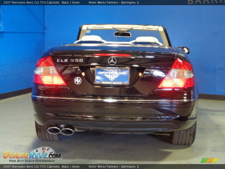2007 Mercedes-Benz CLK 550 Cabriolet Black / Stone Photo #8