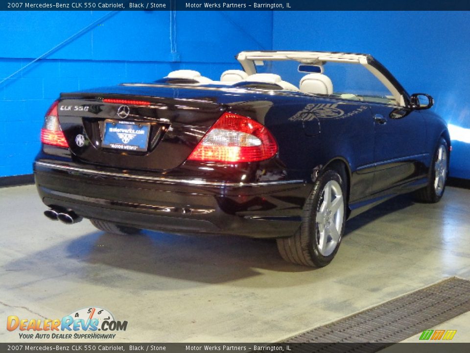2007 Mercedes-Benz CLK 550 Cabriolet Black / Stone Photo #9
