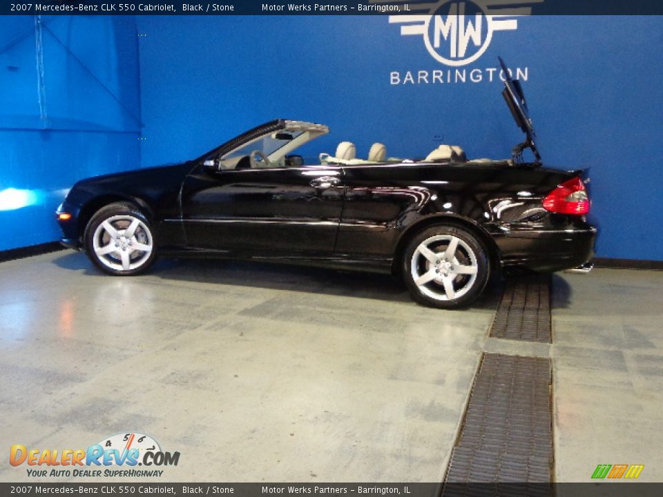 2007 Mercedes-Benz CLK 550 Cabriolet Black / Stone Photo #12