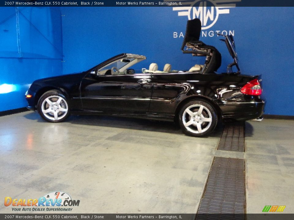 2007 Mercedes-Benz CLK 550 Cabriolet Black / Stone Photo #13