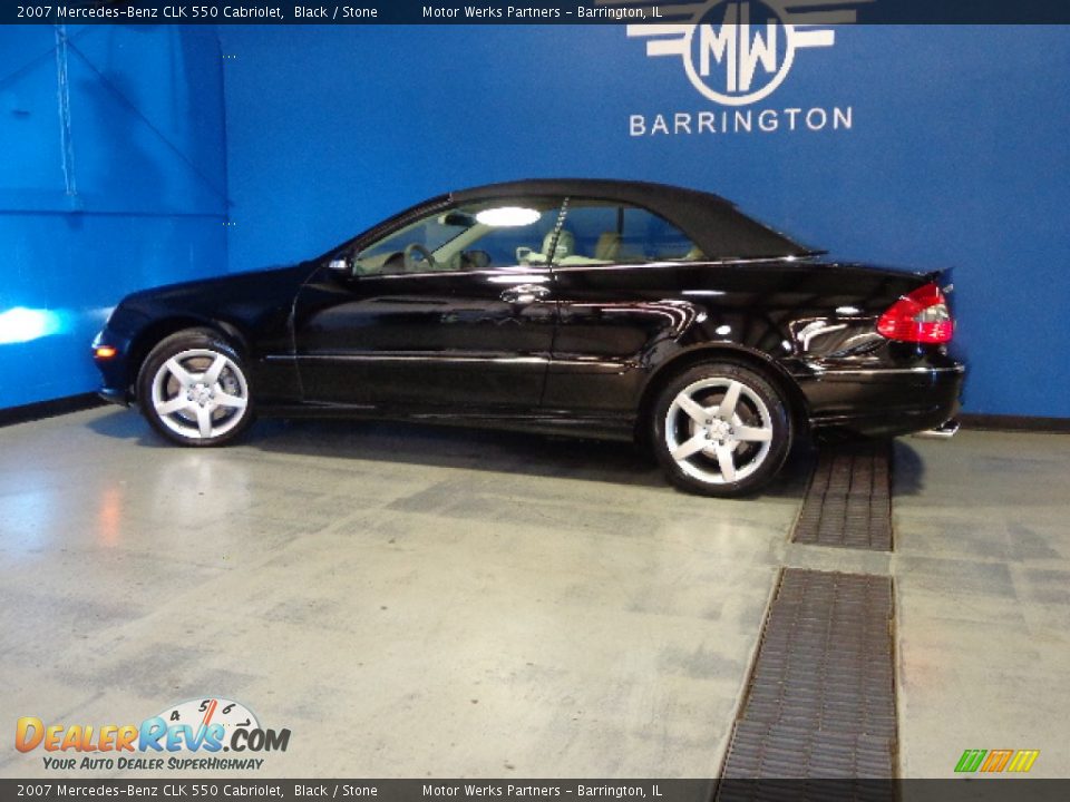 2007 Mercedes-Benz CLK 550 Cabriolet Black / Stone Photo #14