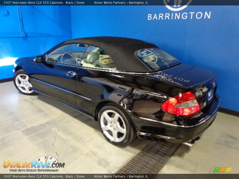 2007 Mercedes-Benz CLK 550 Cabriolet Black / Stone Photo #15