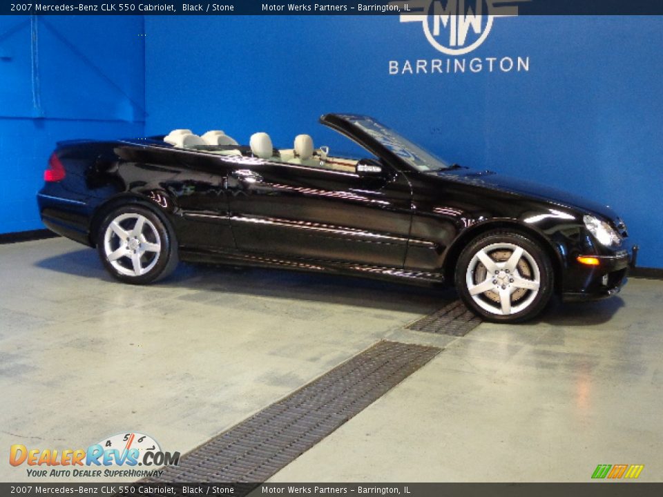 2007 Mercedes-Benz CLK 550 Cabriolet Black / Stone Photo #17
