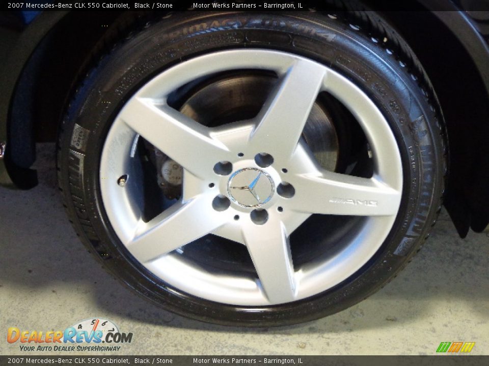 2007 Mercedes-Benz CLK 550 Cabriolet Black / Stone Photo #18