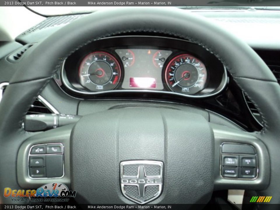2013 Dodge Dart SXT Pitch Black / Black Photo #7