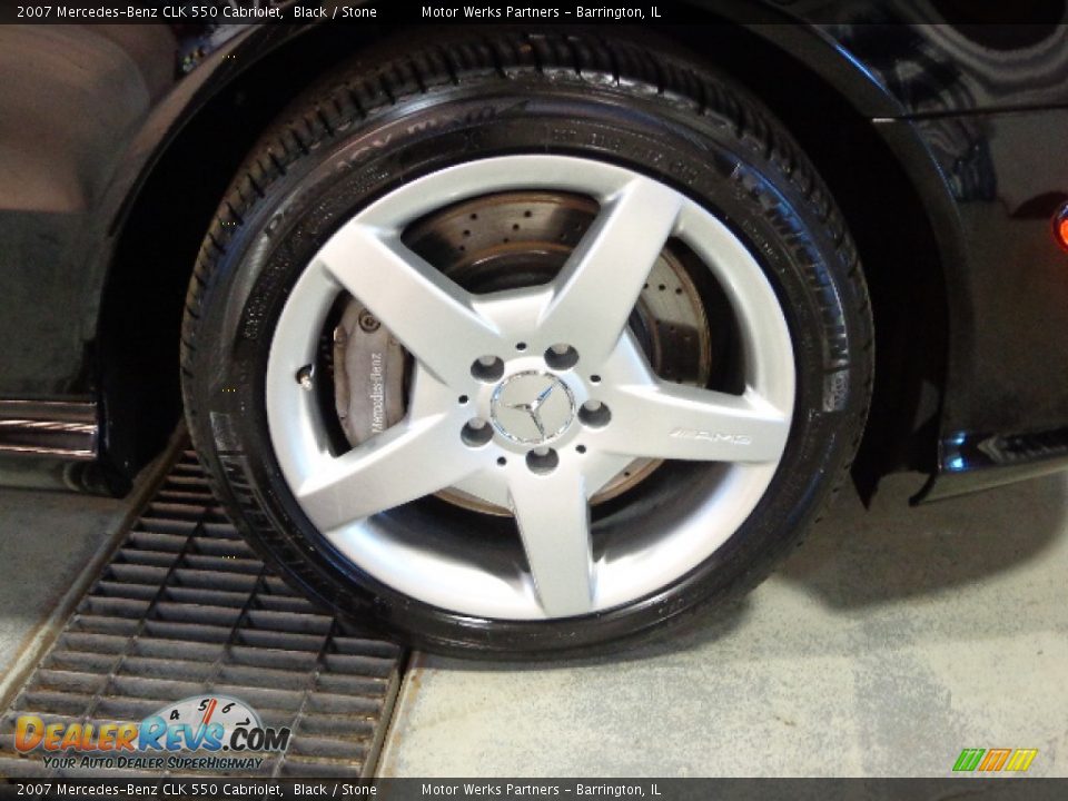 2007 Mercedes-Benz CLK 550 Cabriolet Black / Stone Photo #19