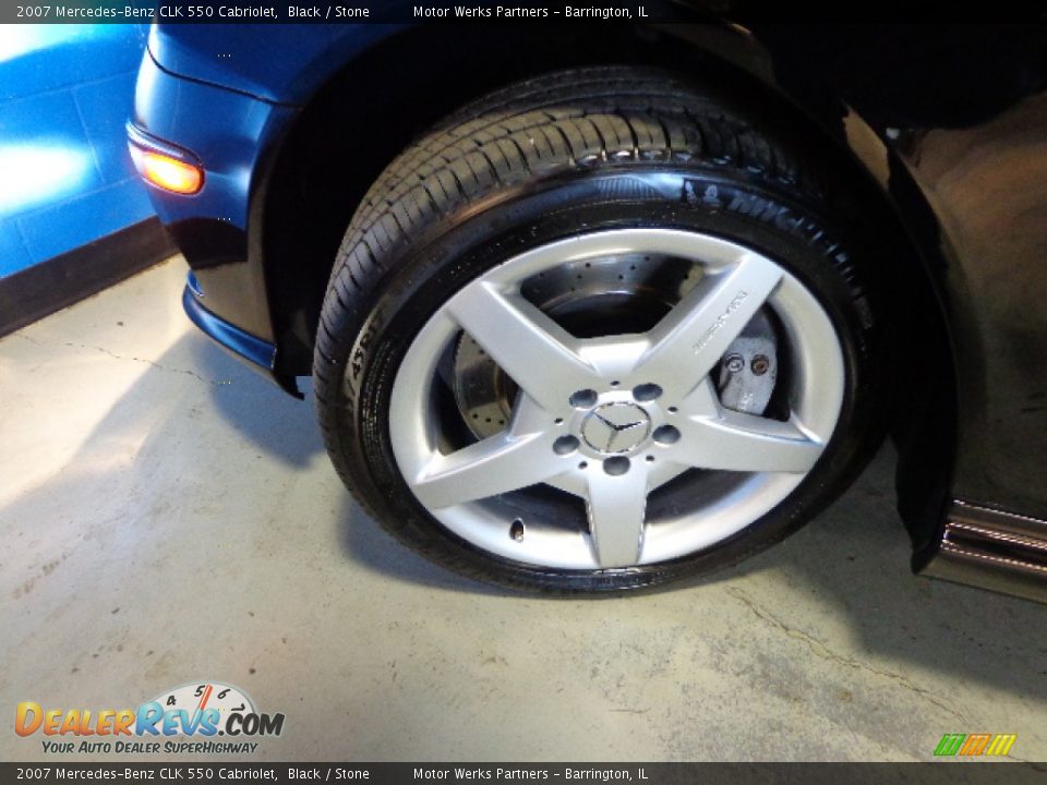 2007 Mercedes-Benz CLK 550 Cabriolet Black / Stone Photo #21