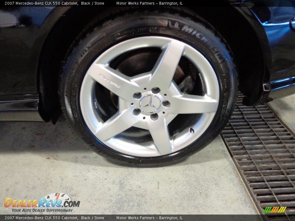 2007 Mercedes-Benz CLK 550 Cabriolet Black / Stone Photo #23