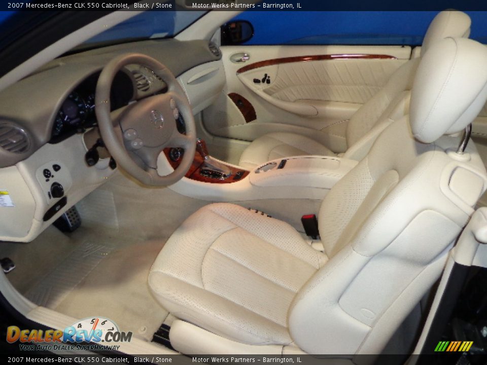 2007 Mercedes-Benz CLK 550 Cabriolet Black / Stone Photo #26