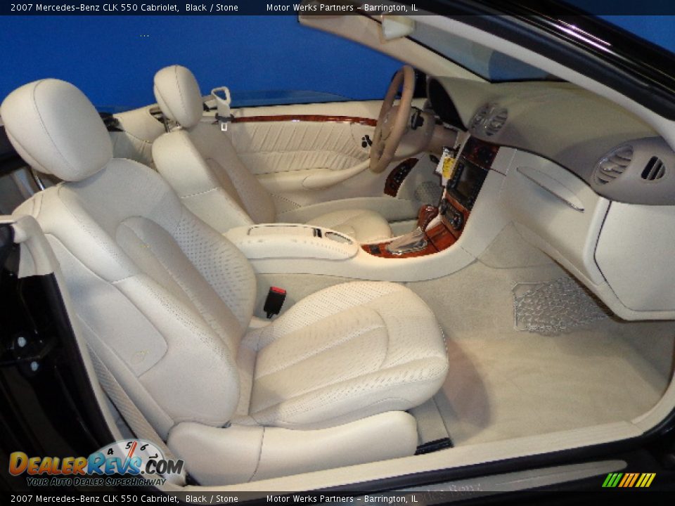 2007 Mercedes-Benz CLK 550 Cabriolet Black / Stone Photo #33