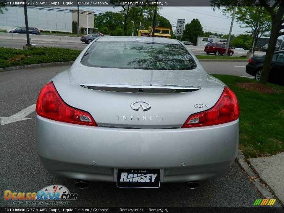 2010 Infiniti G 37 x AWD Coupe Liquid Platinum / Graphite Photo #6