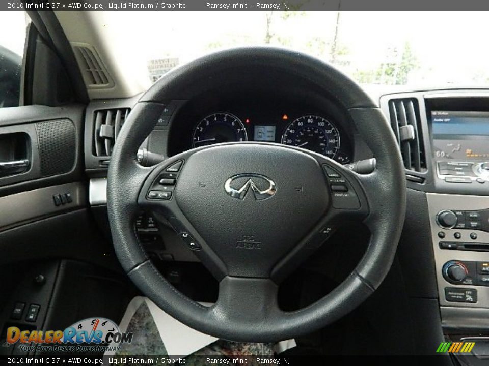 2010 Infiniti G 37 x AWD Coupe Steering Wheel Photo #15