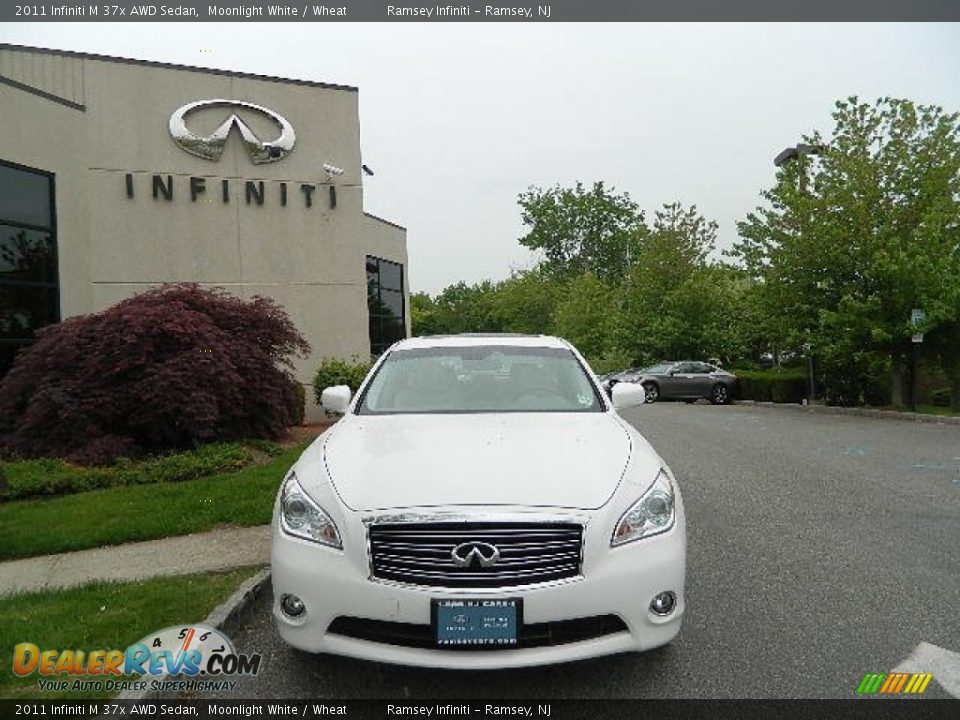 2011 Infiniti M 37x AWD Sedan Moonlight White / Wheat Photo #1