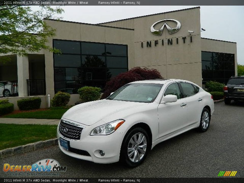 2011 Infiniti M 37x AWD Sedan Moonlight White / Wheat Photo #2