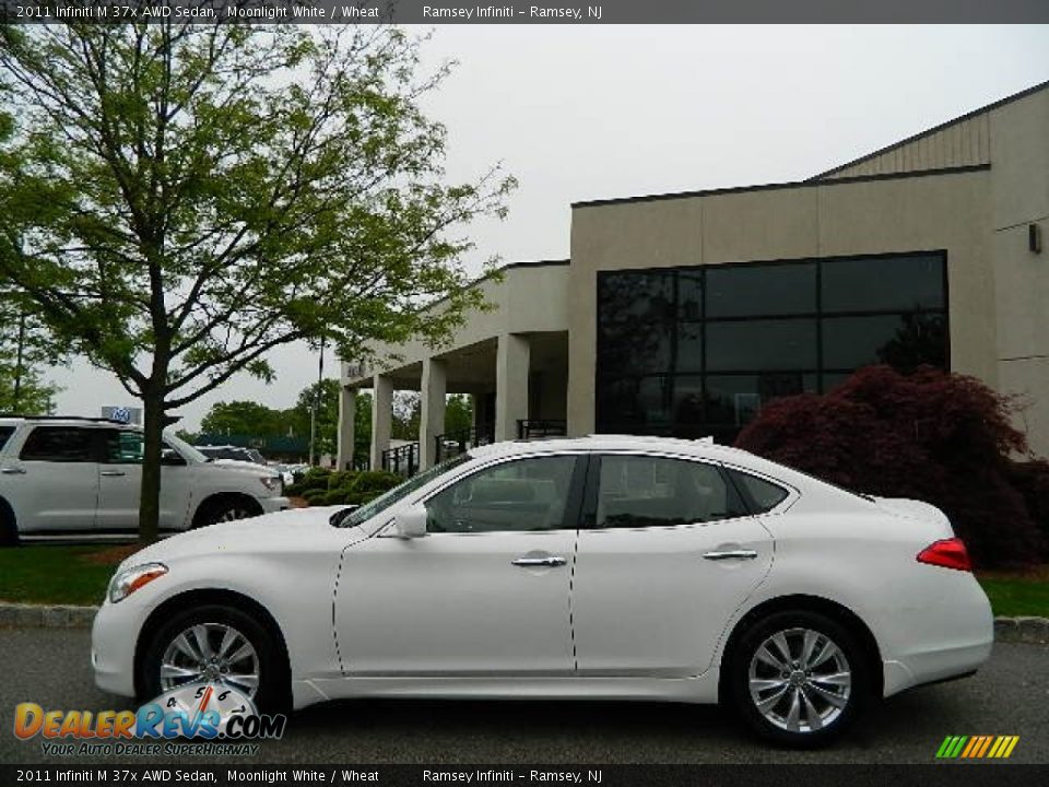 2011 Infiniti M 37x AWD Sedan Moonlight White / Wheat Photo #3